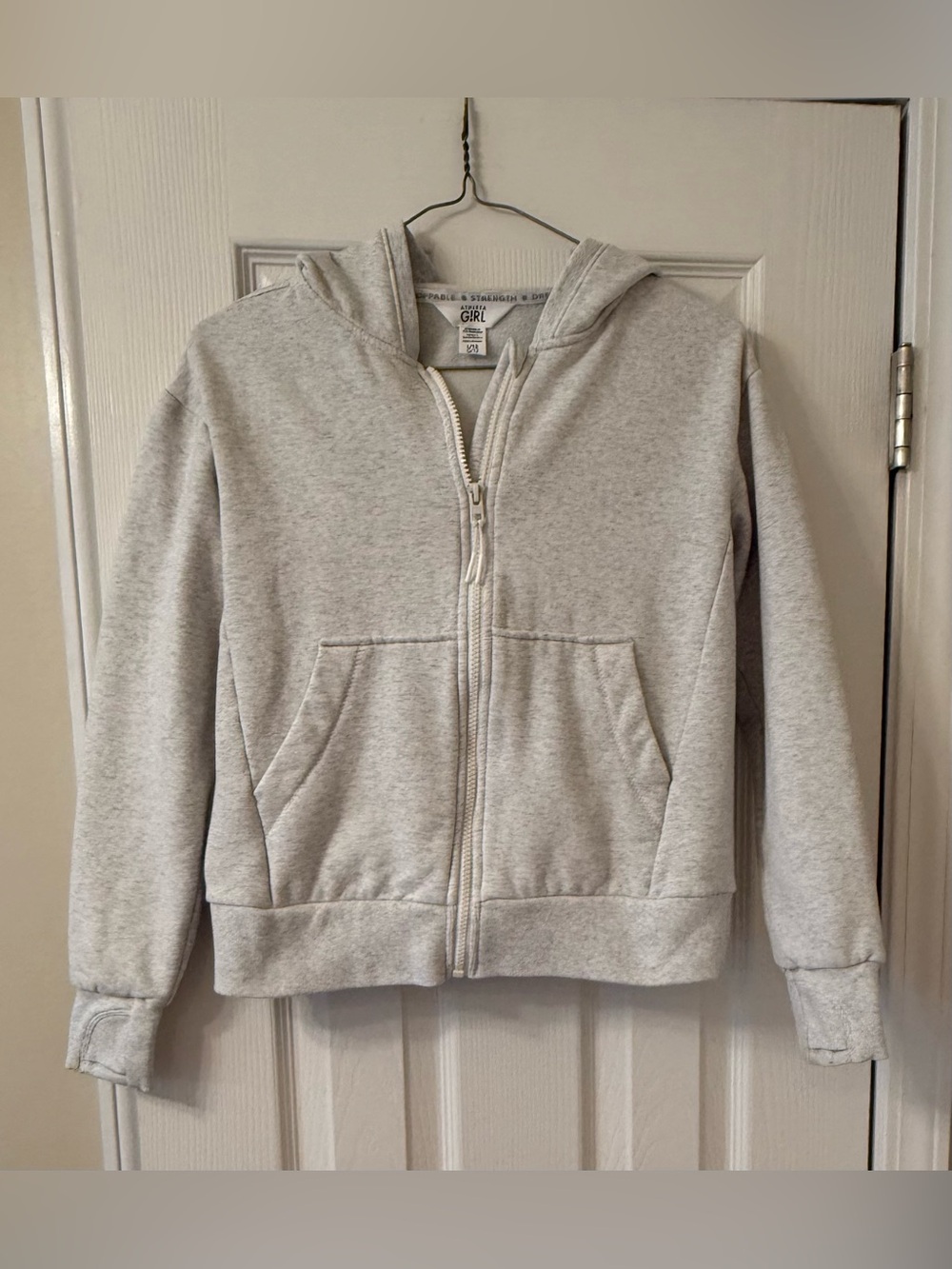ATHLETA GIRL Full Zip Sweatshirt Hoodie,Heather Girl color,Large 12